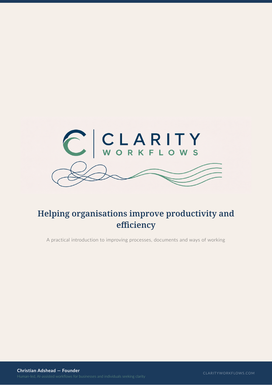 Cover of the Clarity Workflows Business Overview