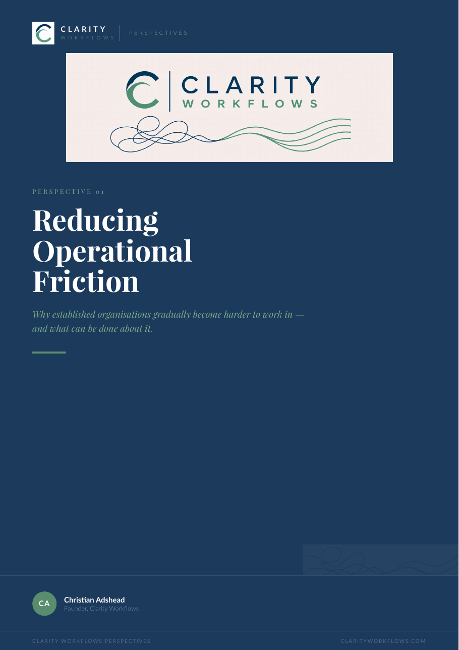 Cover of Perspective 01: Reducing Operational Friction