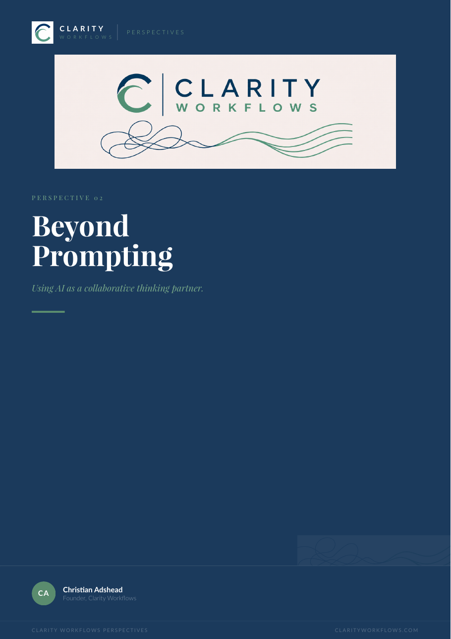 Cover of Perspective 02: Beyond Prompting